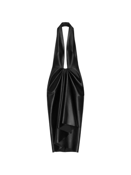  Givenchy Draped Long Dress - Black 