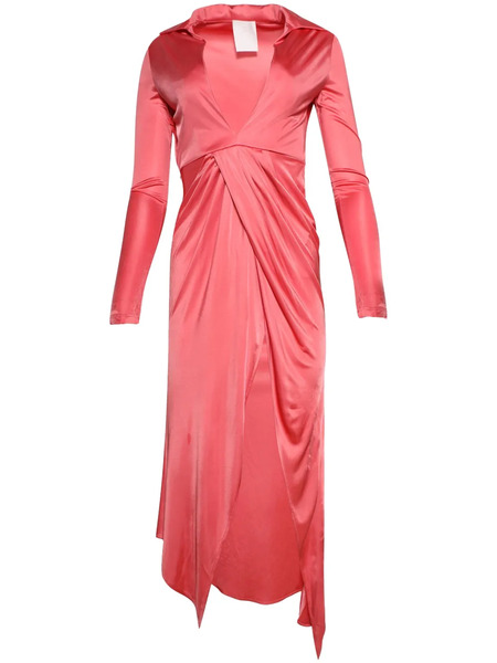 Givenchy Draped Midi Dress - Pink 
