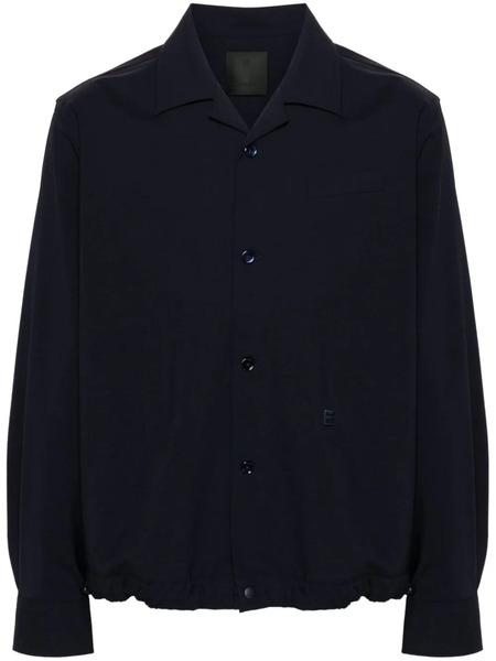  Givenchy Drawstring Wool-blend Shirt Jacket - Blue 