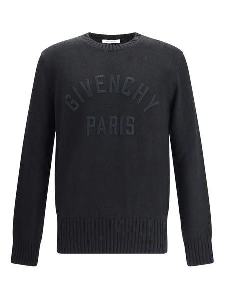  Givenchy Embossed-logo Crew-neck Sweater - Black 