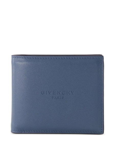  Givenchy Embossed Logo Flap Wallet - Blue 