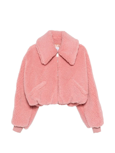  Givenchy Faux-shearling Cropped Jacket - Pink 