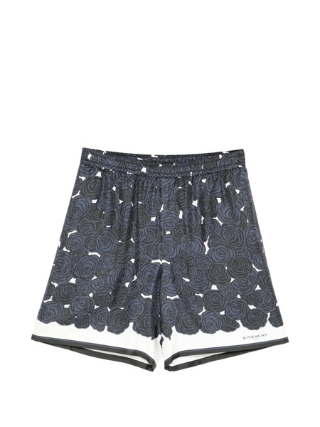  Givenchy Floral-print Bermuda Shorts - Blue 