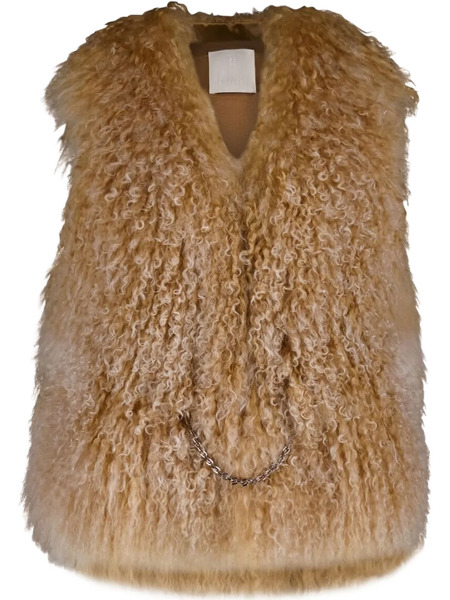  Givenchy Fur Sleeveless Gilet - Neutrals 