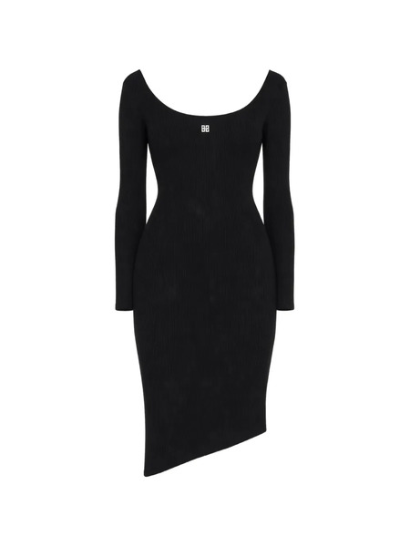 Givenchy 4g Asymmetric Midi Dress - Black 