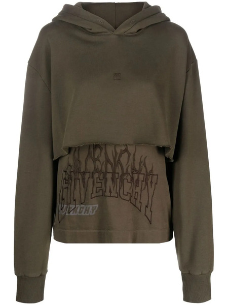  Givenchy 4g Layered Hoodie - Green 