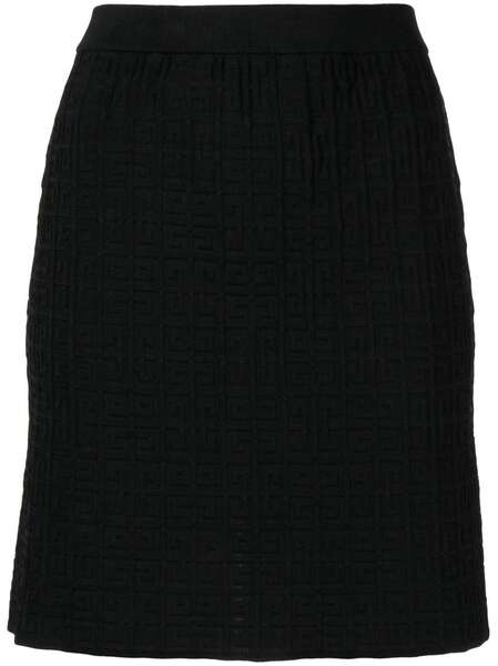  Givenchy 4g Monogram-jacquard Mini Skirt - Black 