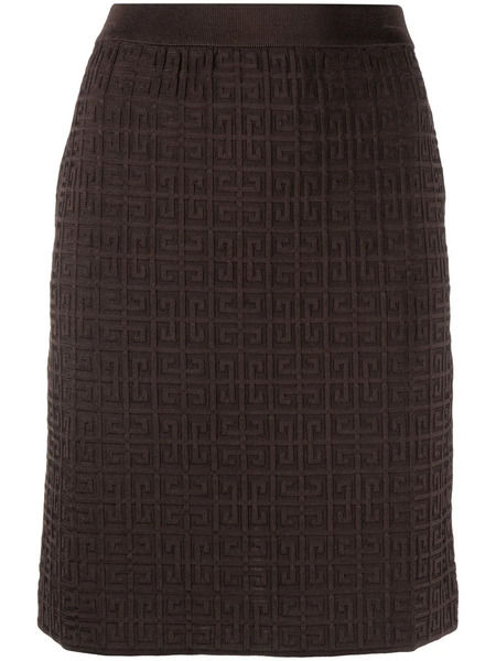 Givenchy 4g Motif Mini Skirt - Brown 