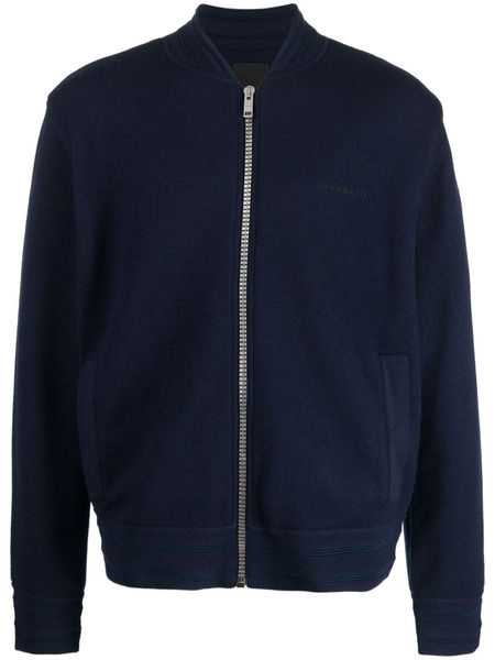 Givenchy 4g-motif Wool Bomber Jacket - Blue 