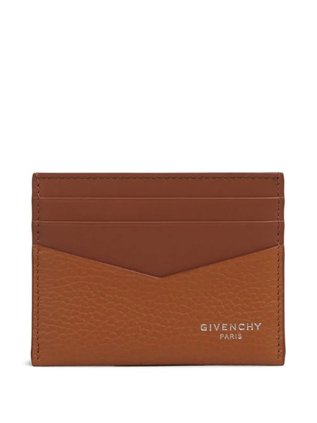  Givenchy Grained-leather Card Holder - Brown 