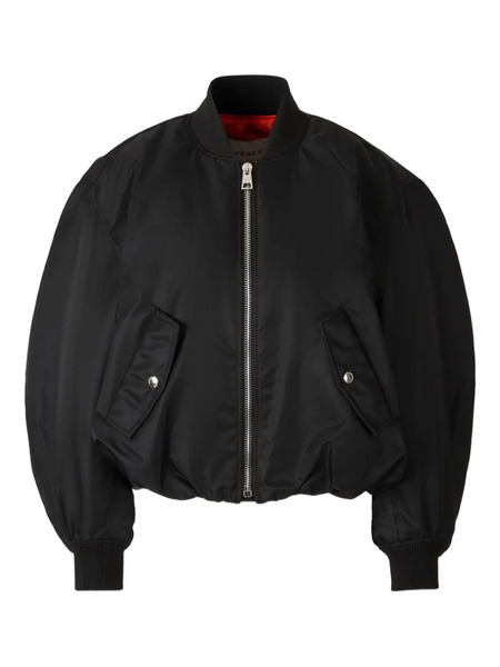  Givenchy High Collar Flap Pocket Coat - Black 