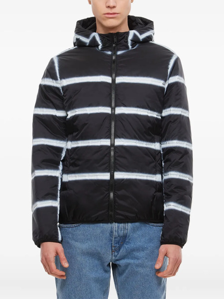  Givenchy Hooded Stripe-pattern Jacket - Black 