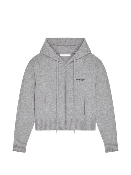  Givenchy Hooded Zip Knitwear - Grey 