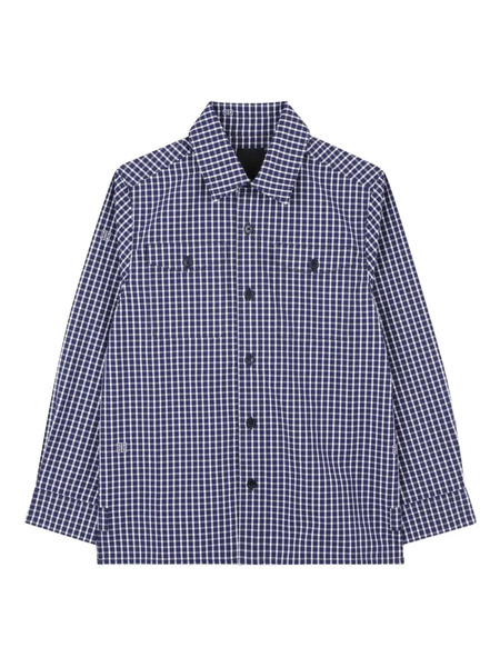  Givenchy Kids Checked Button-up Shirt - Blue 