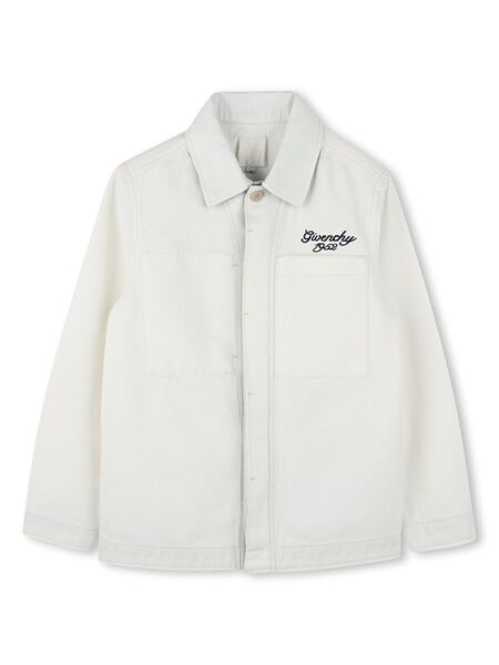  Givenchy Kids Chevron Denim Shirt - Neutrals 