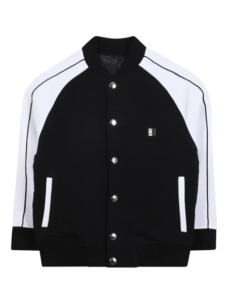  Givenchy Kids Contrast-panel Bomber Jacket - Black 