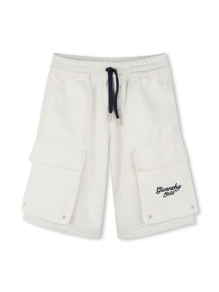  Givenchy Kids Drawstring Bermuda Shorts - Neutrals 