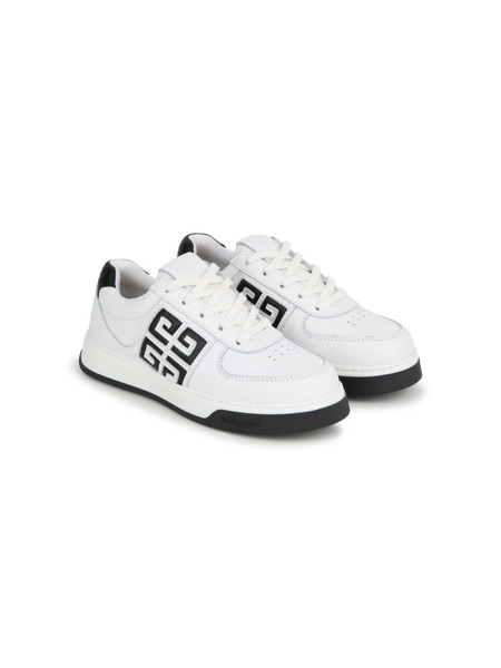  Givenchy Kids 4g-logo Leather Sneakers - White 
