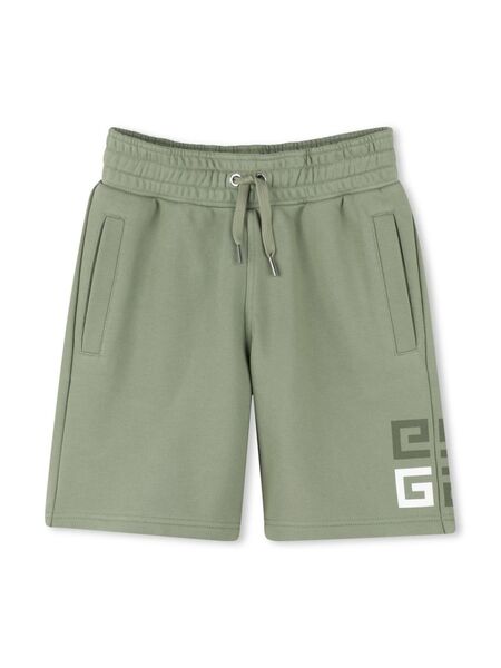  Givenchy Kids 4g Motif Shorts - Green 