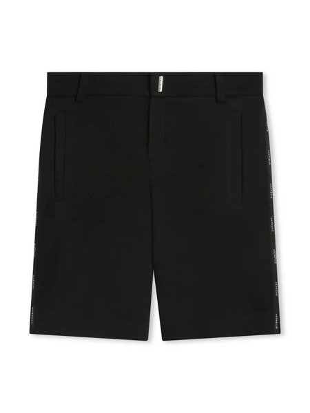  Givenchy Kids 4g-plaque Bermuda Shorts - Black 