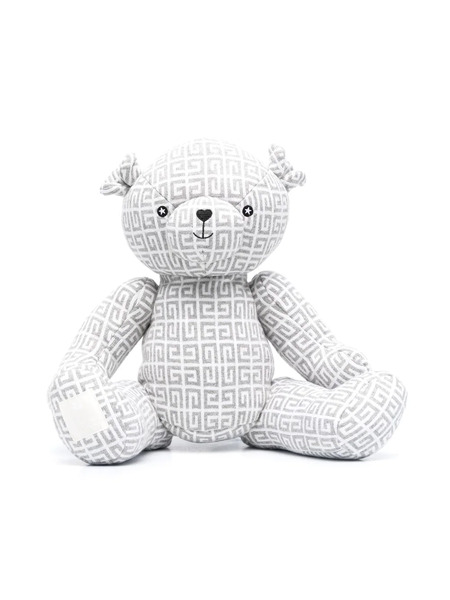  Givenchy Kids 4g-print Bear Soft Toy - Grey 