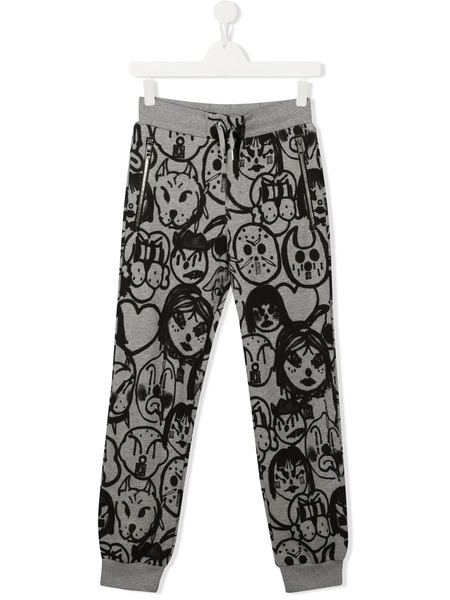  Givenchy Kids Graphic Print Track Pants - Grey 