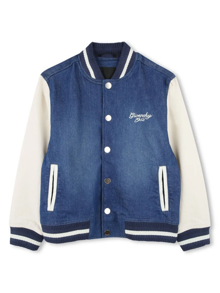  Givenchy Kids Logo Bomber Jacket - Blue 