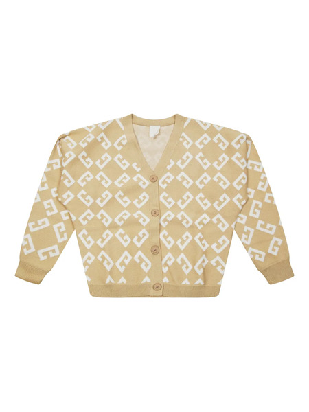  Givenchy Kids Logo Cardigan - Neutrals 
