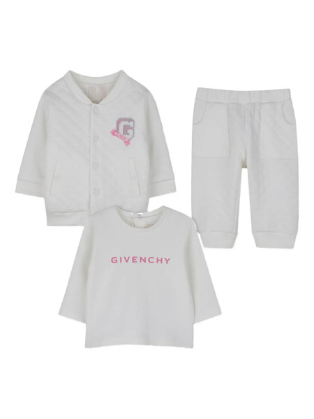  Givenchy Kids Logo-embellished Tracksuit (set Of Three) - Offwhite 