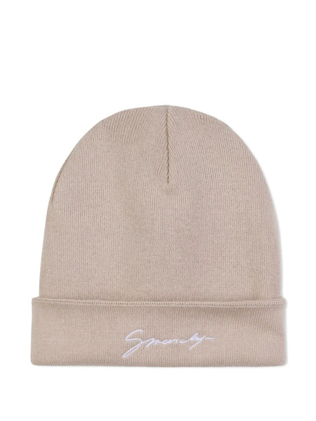  Givenchy Kids Logo-embroidered Beanie Hat - Neutrals 