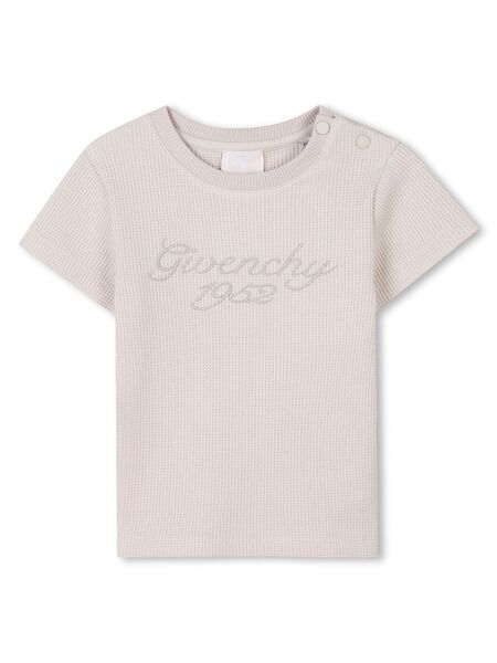  Givenchy Kids Logo-embroidered T-shirt - Neutrals 