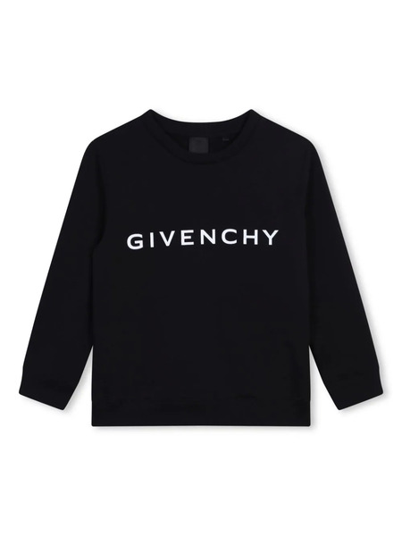  Givenchy Kids Logo-print Jersey Sweatshirt - Black 