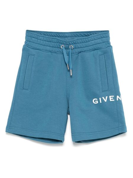 Givenchy Kids Logo-print Shorts - Blue 