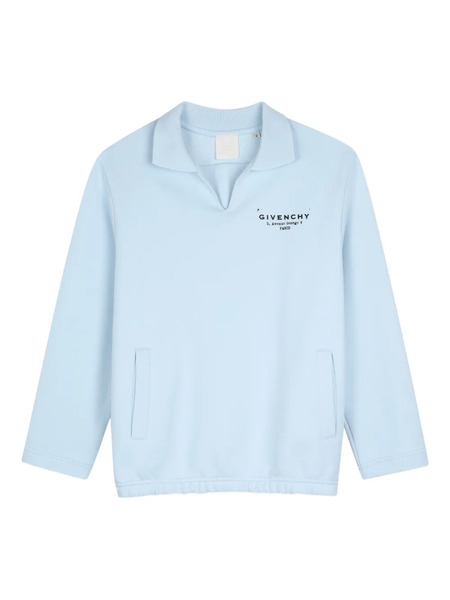  Givenchy Kids Logo Print Top - Blue 