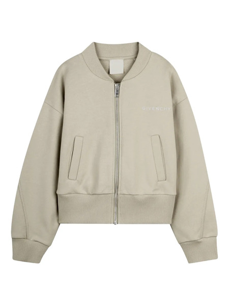  Givenchy Kids Zip Bomber Jacket - Neutrals 