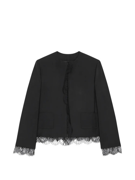  Givenchy Lace-trim Jacket - Black 