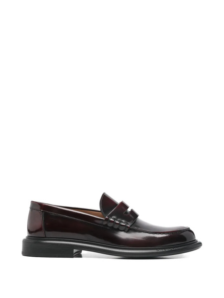  Givenchy Leather Penny Loafers - Red 