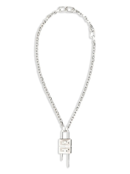  Givenchy Lock Necklace - Silver 