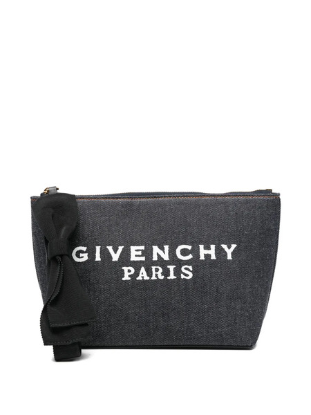  Givenchy Logo Bow Small Make Up Bag - Blue 
