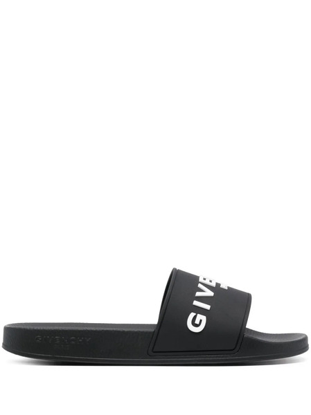  Givenchy Logo-debossed Slides - Black 