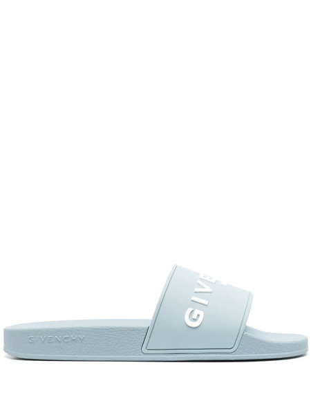  Givenchy Logo-embossed Slides - Blue 