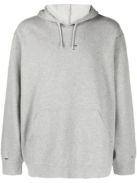  Givenchy Logo-embroidered Cotton Hoodie - Grey 