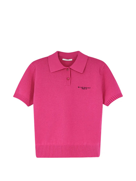  Givenchy Logo-embroidered Polo Top - Pink 
