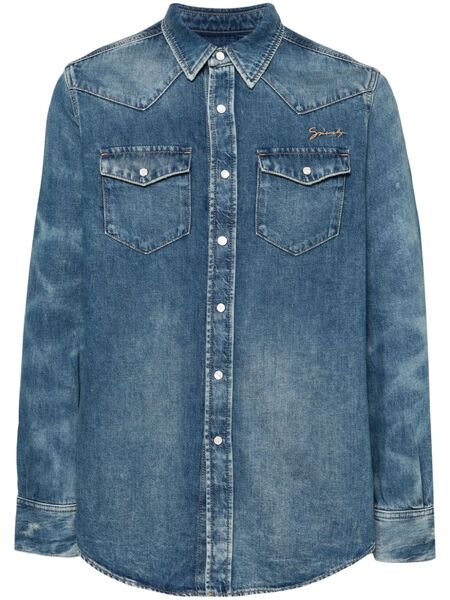  Givenchy Logo-embroidered Shirt - Blue 