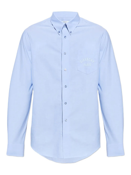  Givenchy Logo-embroidered Shirt - Blue 