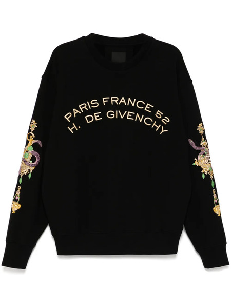  Givenchy Logo-embroidered Sweatshirt - Black 