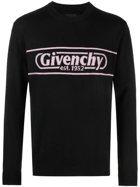  Givenchy Logo-intarsia Wool Jumper - Black 
