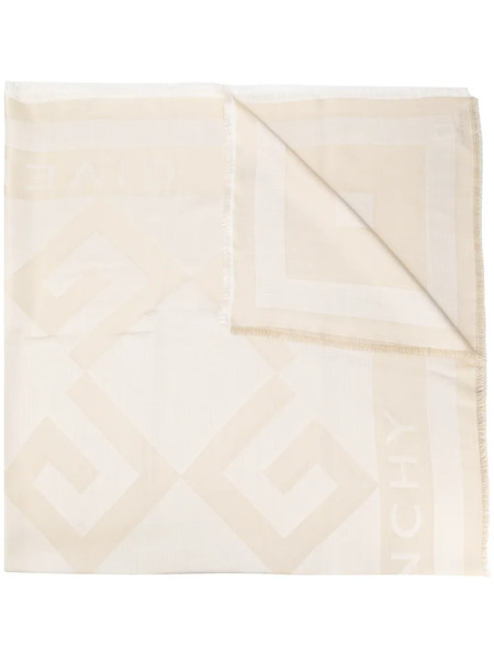  Givenchy Logo Knit Scarf - Neutrals 