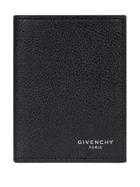  Givenchy Logo Leather Wallet - Black 