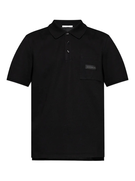  Givenchy Logo-patch Polo Shirt - Black 